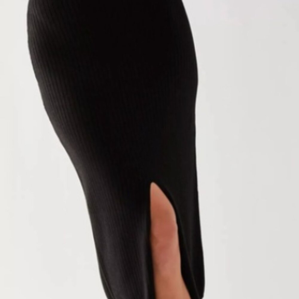 Free People Golden Hour Midi Skirt Black Women's NWT XL